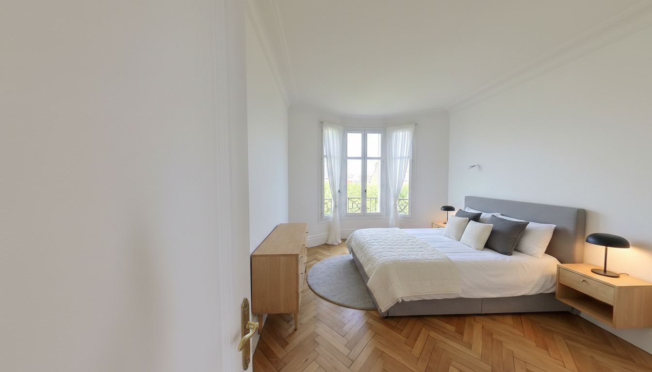 Home staging virtuel salon F3 Art Déco Montluçon